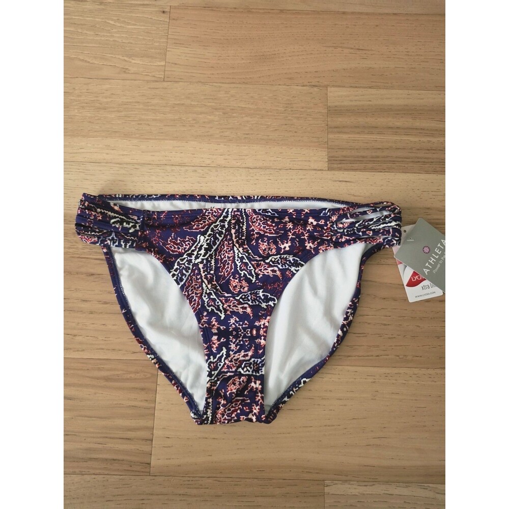 Athleta Womens Bikini Bottom Blue Multi Floral Swimwear Stretch size L
